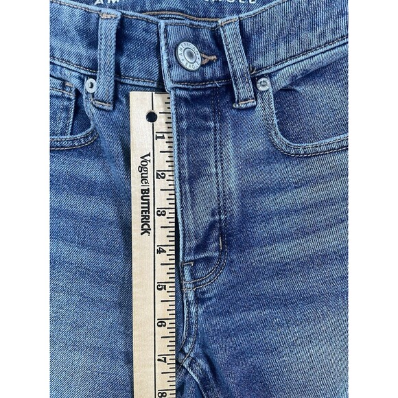 American Eagle Jeans Womens 0 Long Blue Tom Girl Stretch Light Wash Tag - Picture 9 of 11